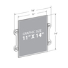 Azar Displays 11"W x 14"H Sign Frame W/ suction cups, PK2 106612
